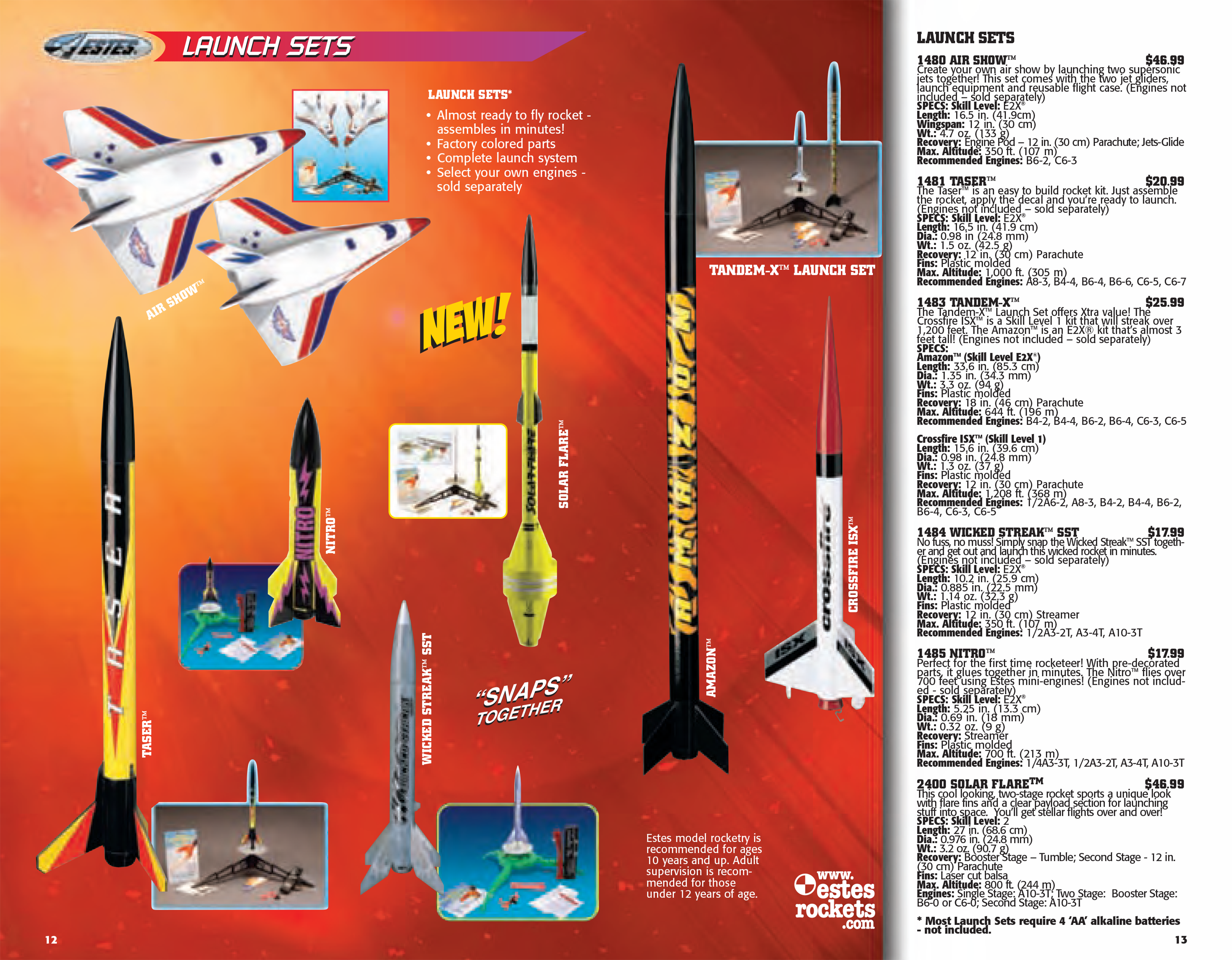 2007 Vintage Estes model rocketry catalog 